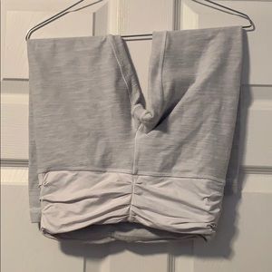 Lululemon white and heather white capris.
